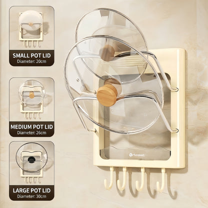 Wall Pot Lid Rack